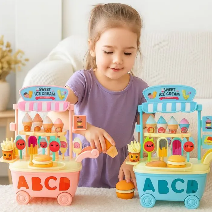 Brinquedo Carrinho de Lanche Sorvete 41 Peças-Miki Toy - Imagem 2