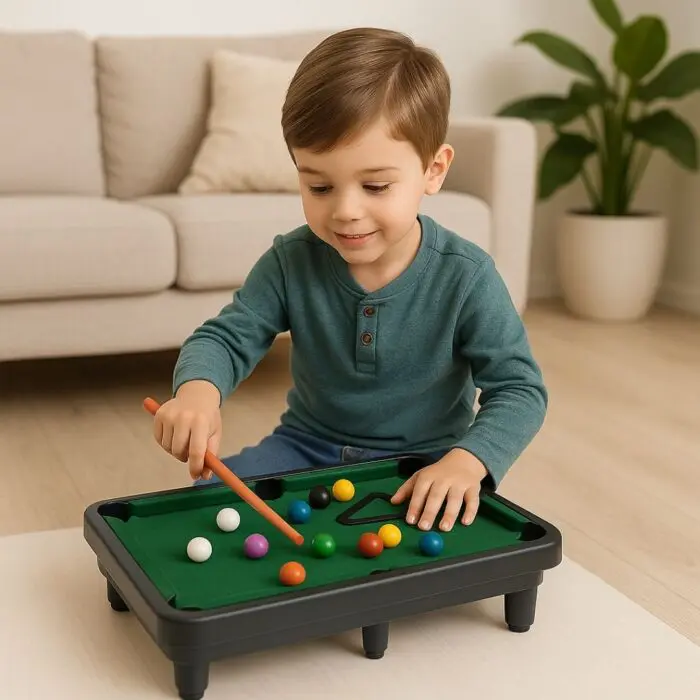 Jogo de Sinuca de Plástico e Acessorio com Mesa Aveludada-Toys - Imagem 2