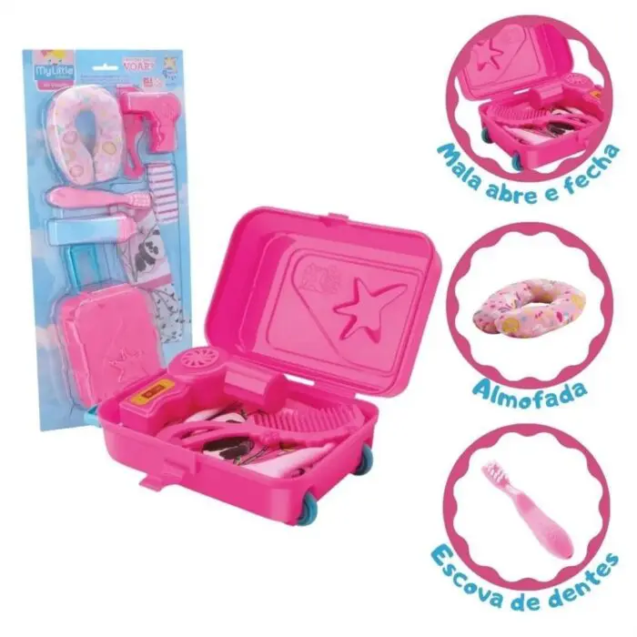 Brinquedo Kit de Viagem com Maleta de Acessorio My little Collection - Divertoys - Imagem 4