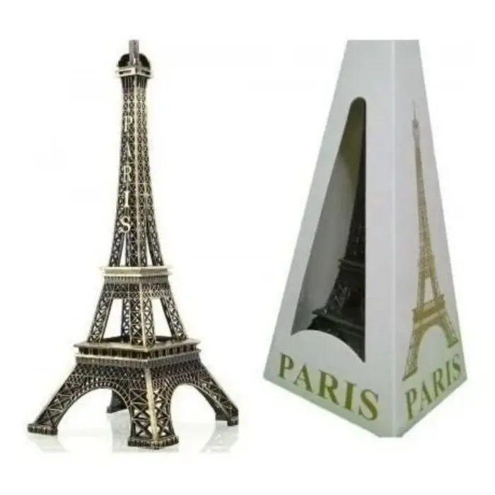 Enfeite Torre Eiffel de Metal 18cm-Onyx - Imagem 1