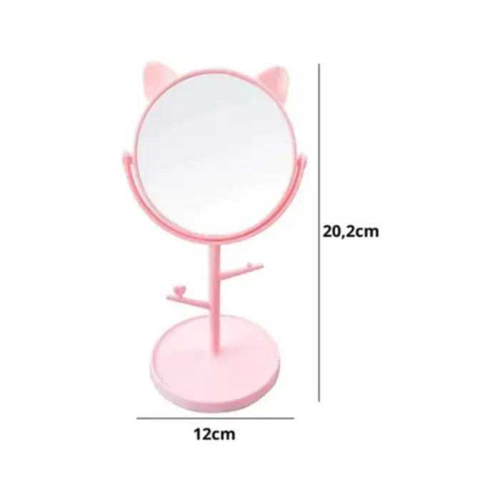 Espelho de Mesa Gatinho 5' com Pente com Moldura-Interponte - Imagem 3