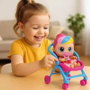 Boneca Little  Dolls Carrinho de Passeio-Diver Toys - Imagem 2