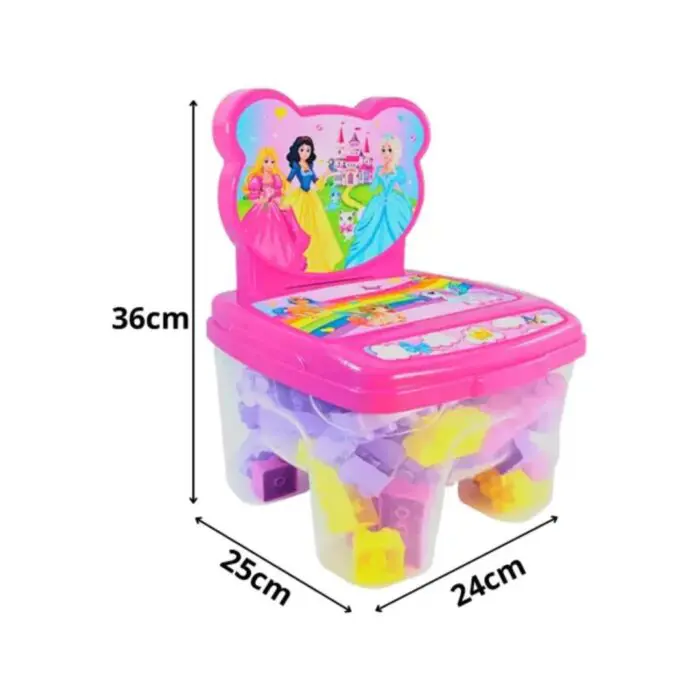 Cadeira com Blocos da Princesas com 48 Peças-Toy - Imagem 4