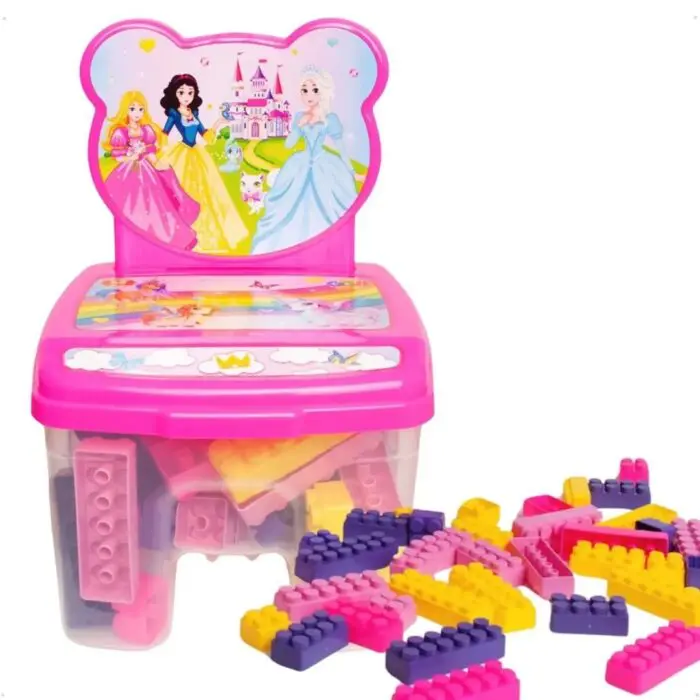 Cadeira com Blocos da Princesas com 48 Peças-Toy - Imagem 3
