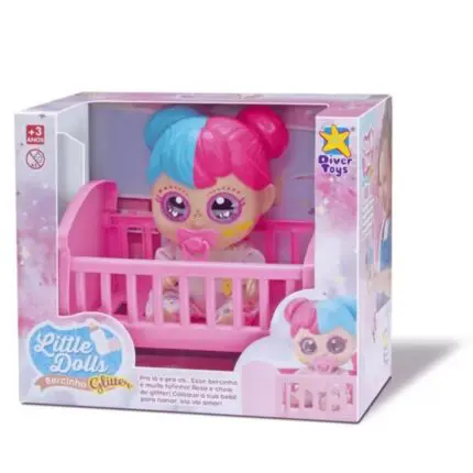 Boneca Little Dolls Glitter Bercinho - Diver Toys