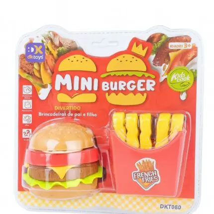 Kit Fast Food Cartela com Acessório Mini Burger-Dk Toys