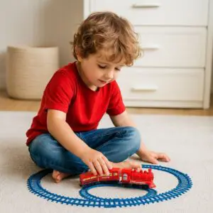 Mini Trenzinho com Pista Bombeiros-Dutetoys - Imagem 2