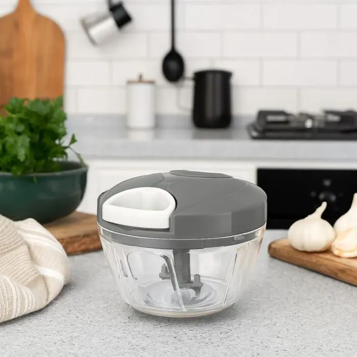 Multi Processador/Triturador de Alimentos Manual de Plástico e Aço Inox com 3 Lâminas Curvas 500ml Sortido - Facilite - Imagem 4