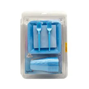 Kit para Festa Copo + Garfo + Prato + Gurdanapo Descartável 40 Unidades - Forfest