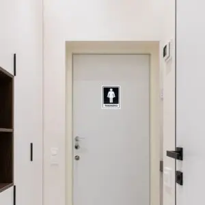 Placa de Sinalização em PS Sanitário Feminino 15x20cm – Acesso Placas & Sinalizações - Imagem 2