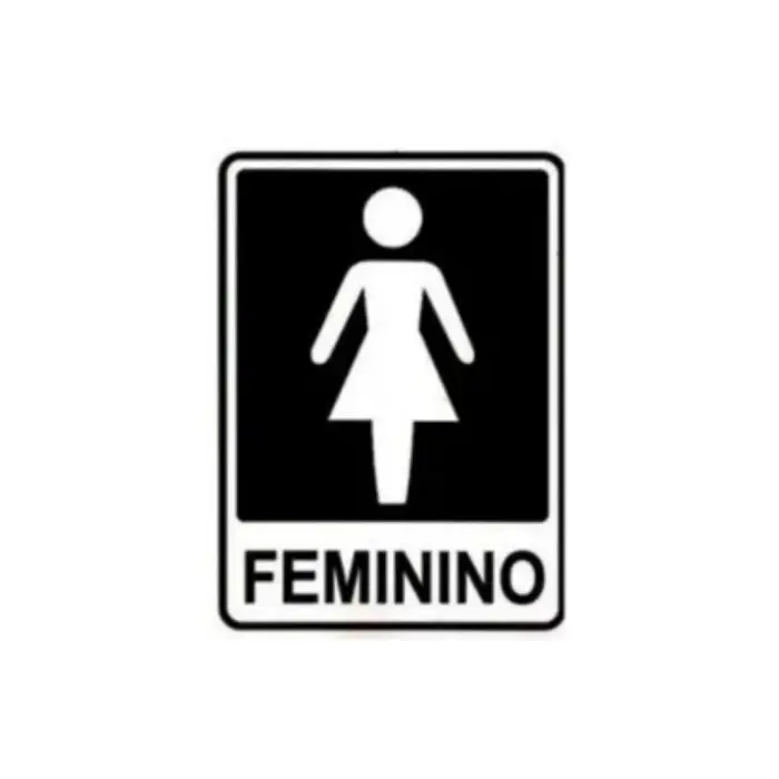 Placa de Sinalização em PS Sanitário Feminino 15x20cm – Acesso Placas & Sinalizações - Imagem 1