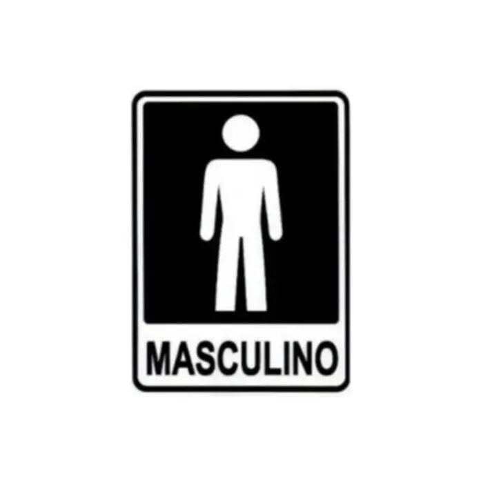 Placa de Sinalização em PS Sanitário Masculino 15x20cm – Acesso Placas & Sinalizações - Imagem 1