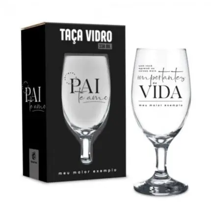 Taça de Vidro Windsor Pai Meu Maior Exemplo 330ml - Brasfoot