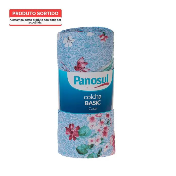 Colcha Basic Estampada 1,80x2,15m 100% Poliéster 1 Unidade Casal Sortido - Panosul - Imagem 3