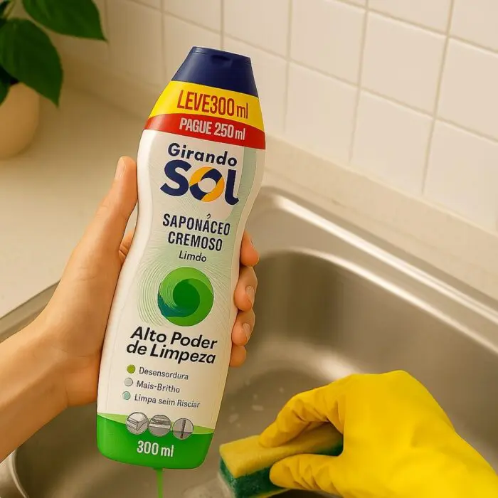 Saponáceo Cremoso 300ml - Girando Sol - Imagem 3