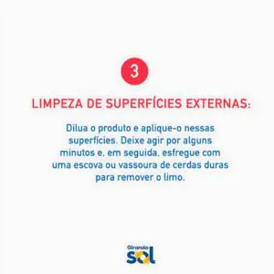 Desinfetante de Uso Geral Tira Limo com Cloro Ativo 500ml - Girando Sol - Imagem 5