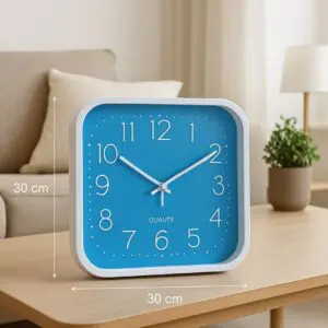 Relógio de Parede Quadrado 30cm de Plástico e Vidro Quartz Sortido - Imagem 6