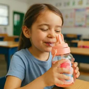 Garrafa Infantil com Canudinho e Cordão 600ml Sortida - FWB - Imagem 3