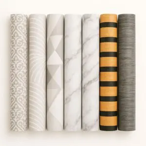 Rolo de Papel de Parede Adesivo 45cmx5m de PVC + Cola Hidrossol - Casíta - Imagem 3