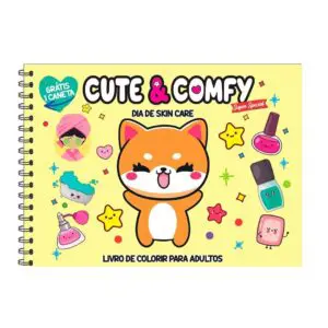 Livro para Colorir Estilo Bobbie Goods Cute & Comfy Dia de Skin Care + 1 Caneta Touch Ponta Dupla Grátis - Imagem 3