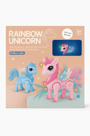 Raibown Unicornio com Luz e Som em Plástico Brinquedo-Toys