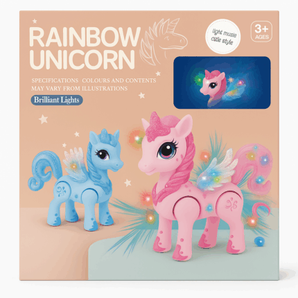 Raibown Unicornio com Luz e Som em Plástico Brinquedo-Toys