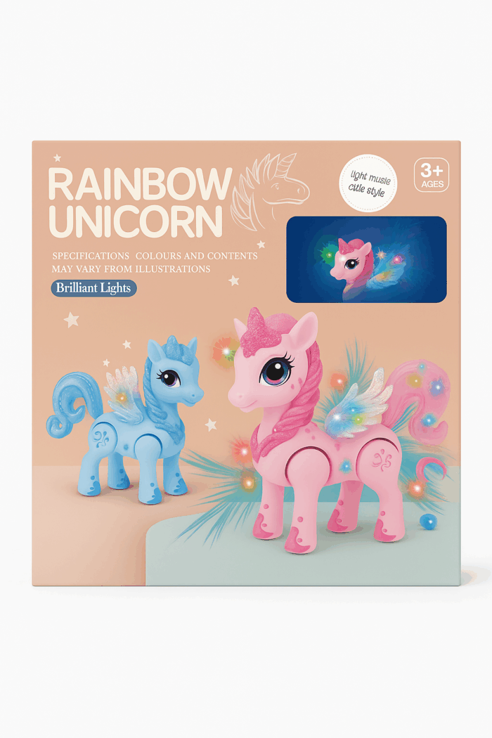 Raibown Unicornio com Luz e Som em Plástico Brinquedo-Toys - Imagem 1