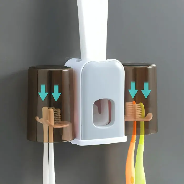 Porta Escova de Dente com Dispenser de Creme Dental - Top House - Imagem 3