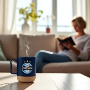 Caneca de Vidro 350ml Cork Times Grêmio - BrasFoot - Imagem 3