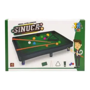 Jogo de Sinuca de Plástico e Acessorio com Mesa Aveludada-Toys