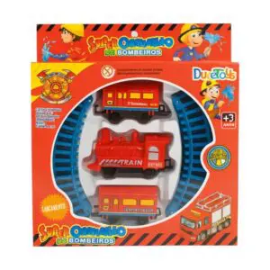 Mini Trenzinho com Pista Bombeiros-Dutetoys
