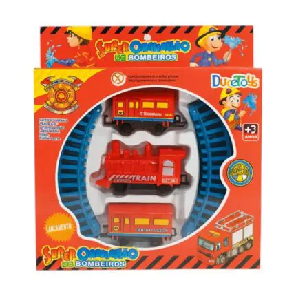 Mini Trenzinho com Pista Bombeiros-Dutetoys