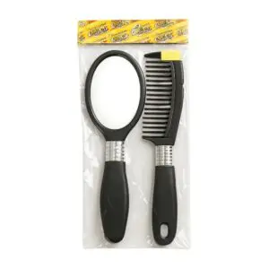 Conjunto com Pente e Espelho de Mão 21cm - Elite