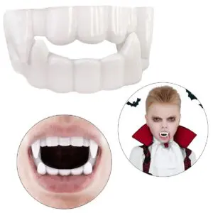 Mini Brinquedo Dentadura de Vampiro de Plástico Pacote com 10 Unidades - BR Festas - Imagem 2
