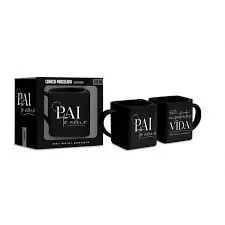 Caneca de Porcelana Quadrada Pai Meu Maior Exemplo 220ml - Brasfoot