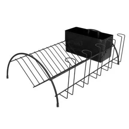 Escorredor de Louça em Arco de Aço com Porta Talheres de Plástico 37,5x25x14,5cm Linha Cozinha - Stolf