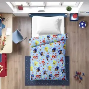 Edredom de Solteiro Infantil Duas Faces de Microfibra 1,40×2,10M Estampado Patrulha Canina – Lapper Kids - Imagem 2