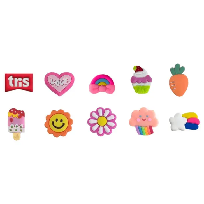 Cartela com 6 Unidades de Pins / Broche / Pingente para Estojo, Caderno e Crocs Picky Holic - Tris - Imagem 6