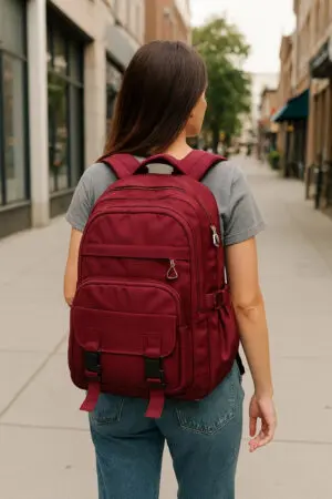 Mochila de Poliéster 46x31cm com 3 Repartições - Idea - Imagem 2