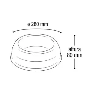 Comedouro Bokão Primeira Moagem de 28cm - ArqPlast - Imagem 3