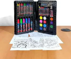 Maleta de Pintura Infantil do Super Aranha com 42 Peças + Desenhos - Toy King - Imagem 2