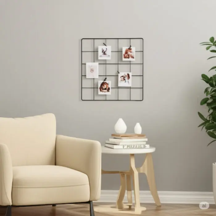 Mural de Fotos Decorativo Aramado com 6 Pregadores - Azzo - Imagem 2