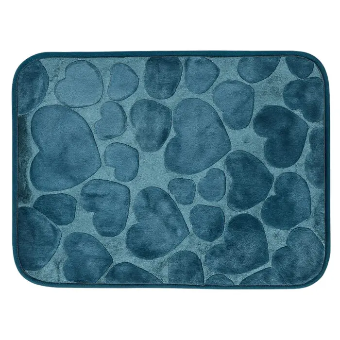 Tapete Viena 60x40cm 100% poliéster com Estampa de Coração para Banheiro - Imagem 5