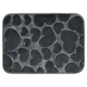 Tapete Viena 60x40cm 100% poliéster com Estampa de Coração para Banheiro - Imagem 3