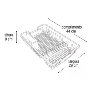 Escorredor de Louça de Plástico de 44 cm - ArqPlast - Imagem 3