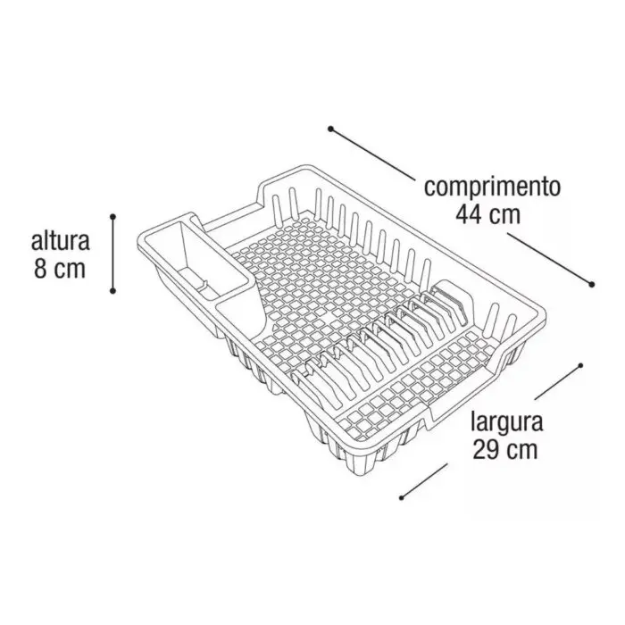 Escorredor de Louça de Plástico de 44 cm - ArqPlast - Imagem 3