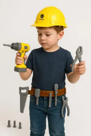 Brinquedo Mega Oficina Cinto com Capacete e ferramentas - Samba Toys - Imagem 2