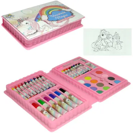 Maleta de Pintura com 42 Peças + Desenho Unicónio Mágico TK-CR12 - Toy King