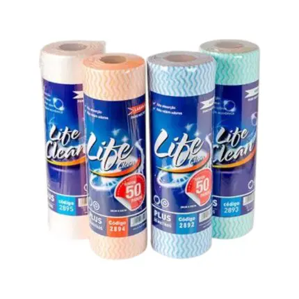 Rolo de Pano Multi-USo com 50 Unidades de 28x40cm - Life Clean