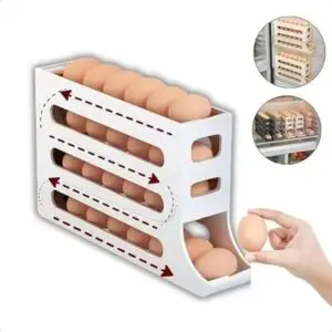 Organizador de Ovos Vertical de Plástico com 4 andares - Organiz - Imagem 4
